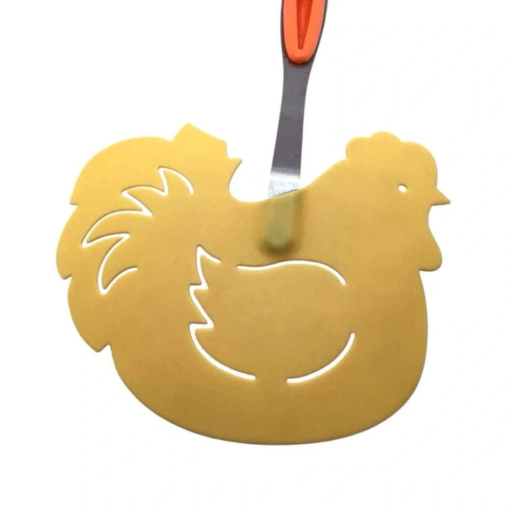 Cracker Barrel Morning Brew Yellow Rooster Silicone Spatula Farmhouse Kitchen